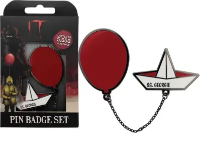 Figurine stephen king's it pin badge set